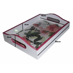 plateau bois Les Roses serviettage