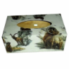 Boite mouchoirs bois Animaux serviettage