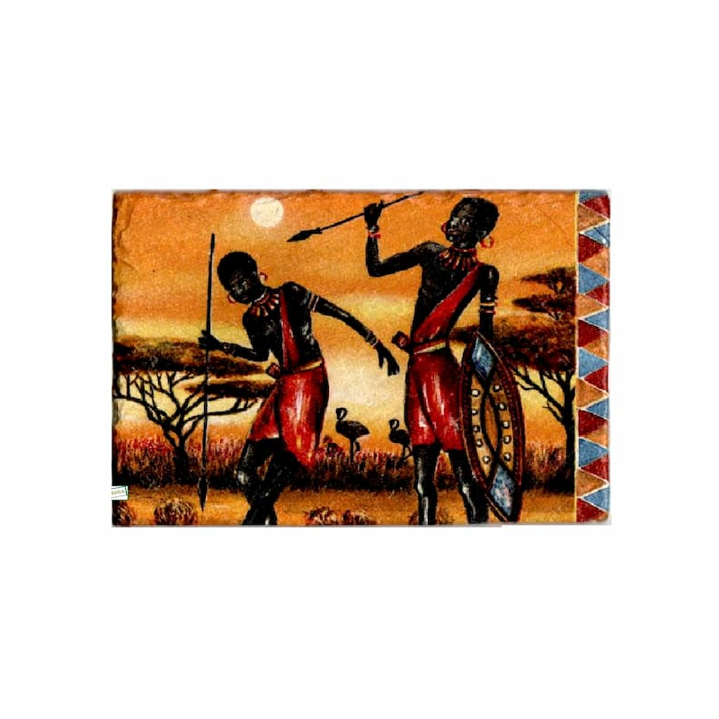 plaque déco ardoise Les Massais serviettage