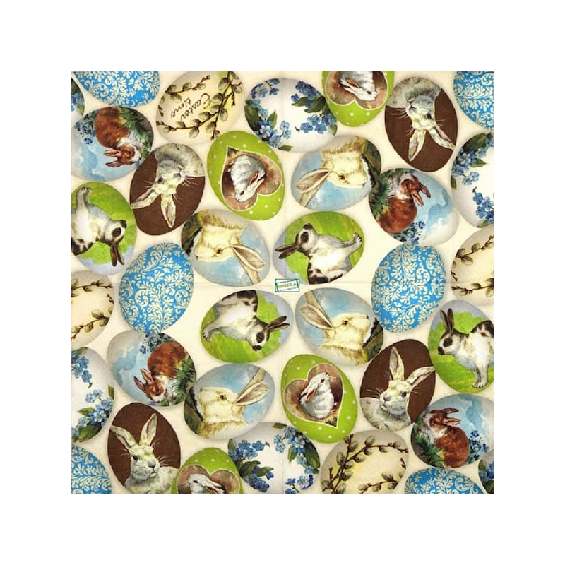 1serviette papier Lapins-46
