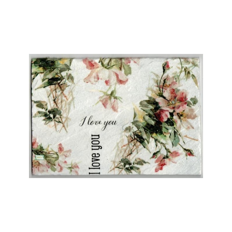 plaque déco Fleurs serviettage