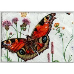 plaque déco ardoise Le Papillon serviettage