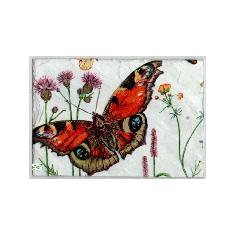 plaque déco ardoise Le Papillon serviettage