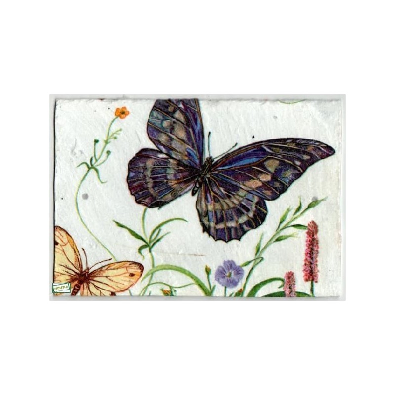 plaque déco ardoise Le Papillon serviettage