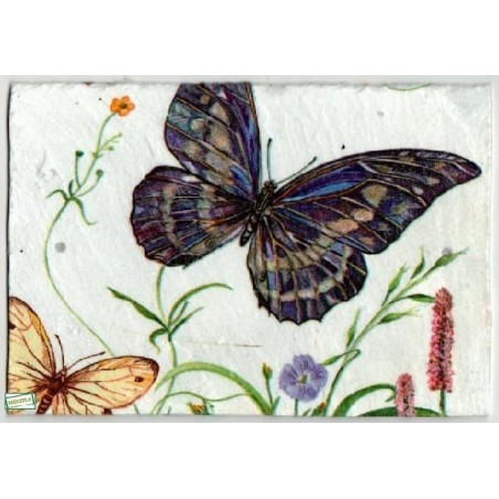 plaque déco ardoise Le Papillon serviettage