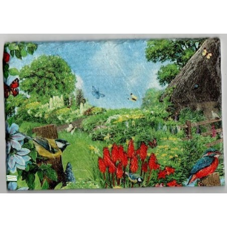 plaque déco ardoise Nature serviettage