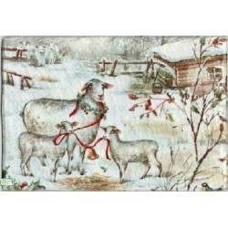 plaque déco ardoise Les Chèvres serviettage