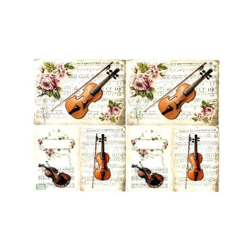 1Papier découpage Musique -D423