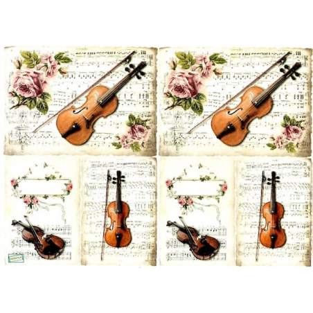1Papier découpage Musique -D423