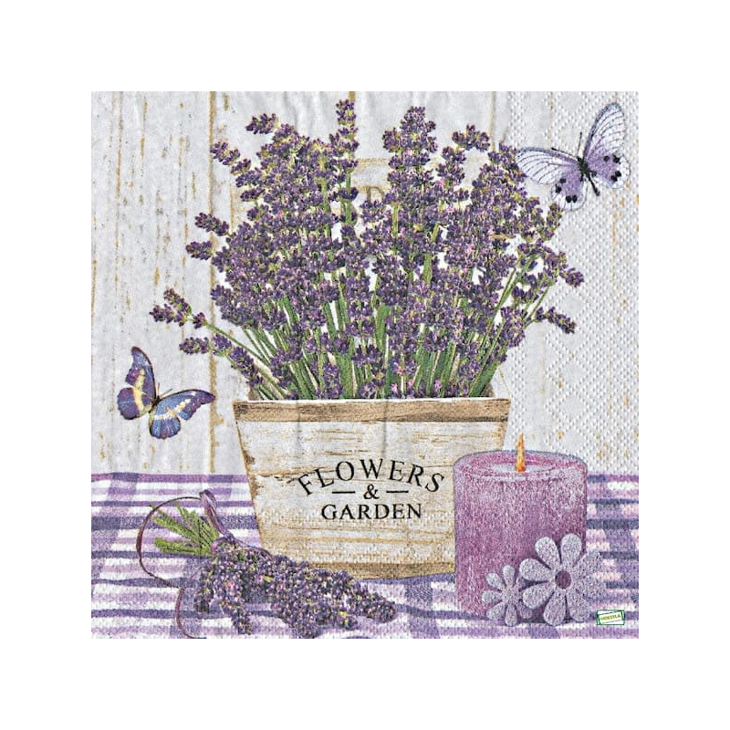 1 serviette papier Lavande -5