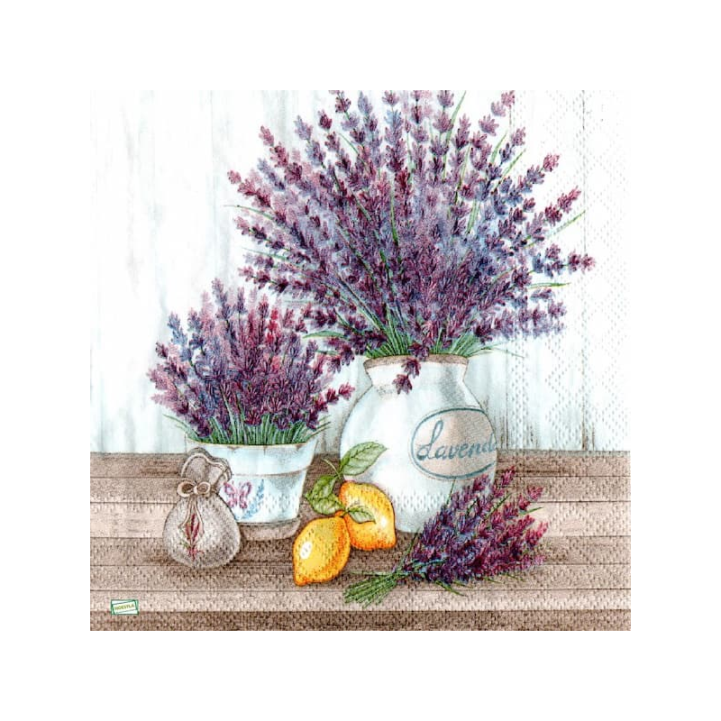 1 serviette papier Lavande -12