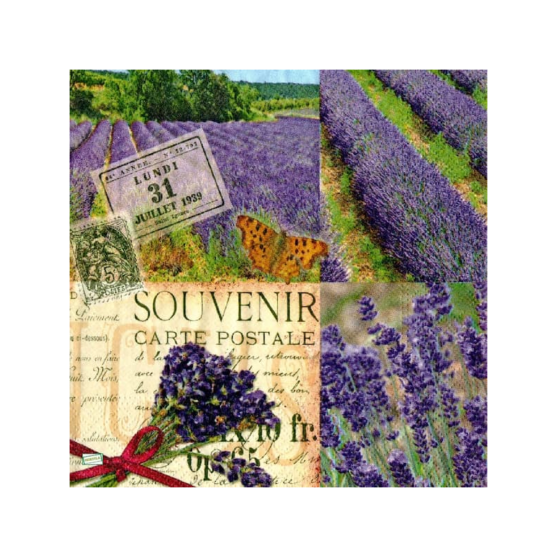 1 serviette papier Lavande -15