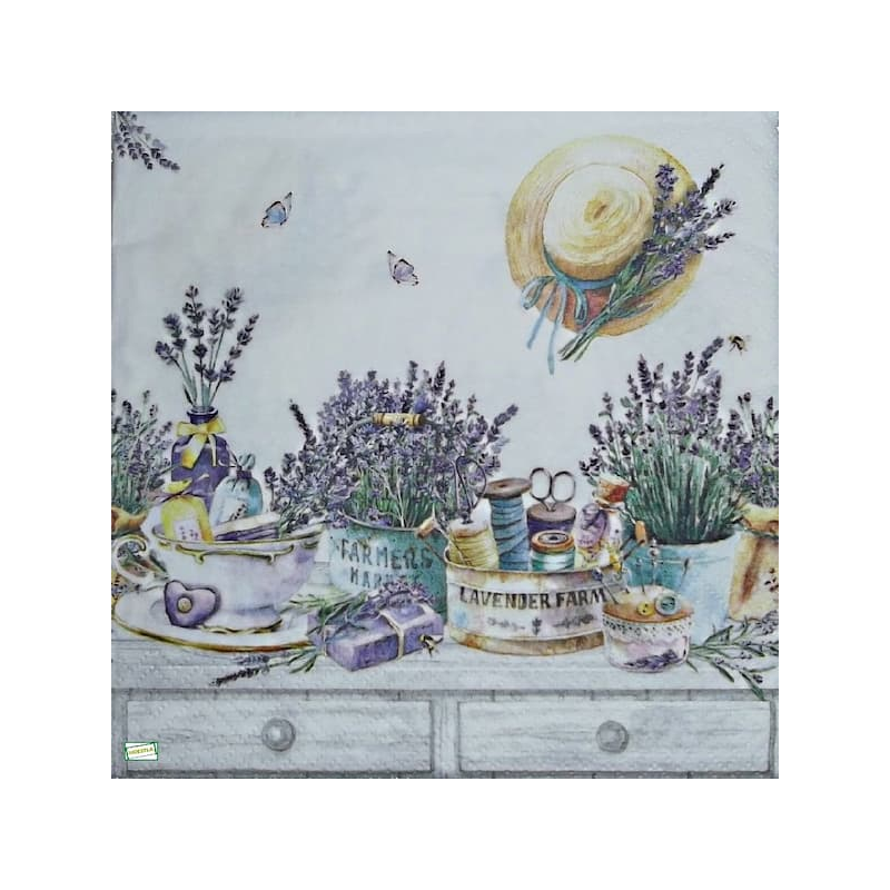 1 serviette papier Lavande -18
