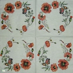 1 serviette Coquelicots -23