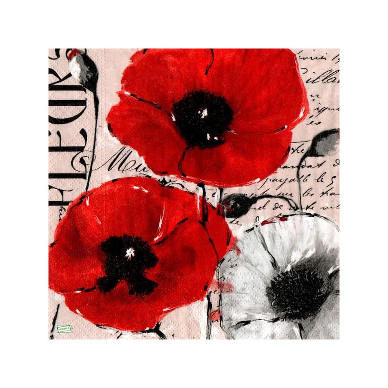 1serviette Coquelicots-28