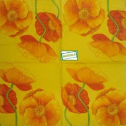 5 serviettes Coquelicots -43