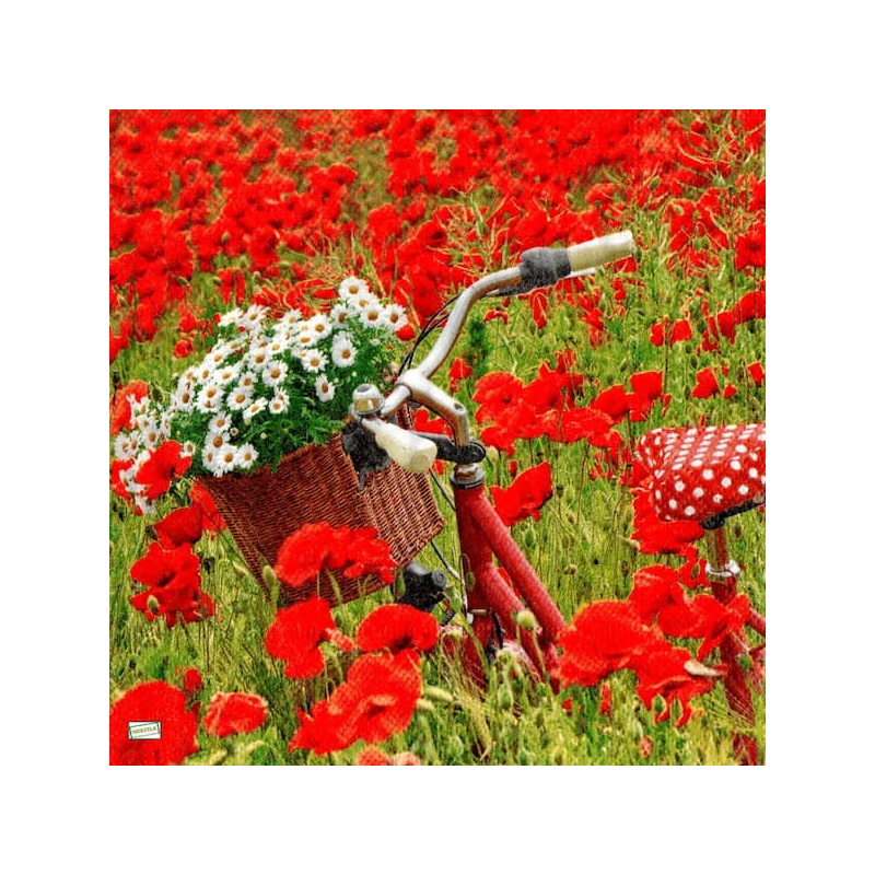 1 serviette Coquelicots -60
