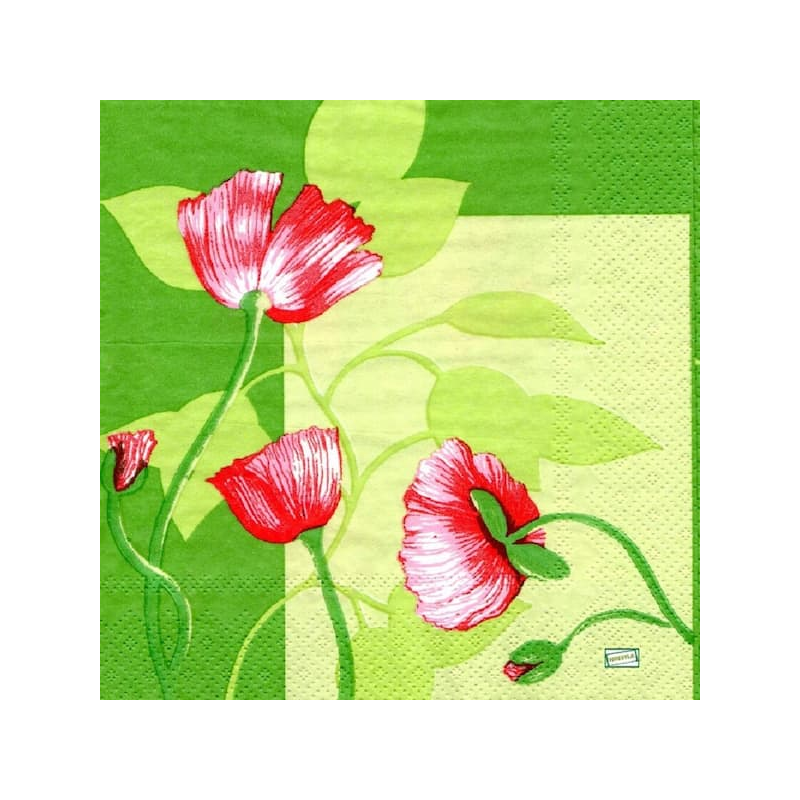 1 serviette Coquelicots -69