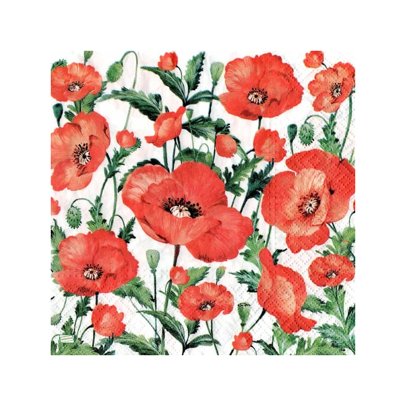 1 serviette Coquelicots -87