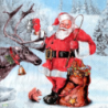 serviettage,collage,découpage,loisirs créatifs,serviettes papier, fêtes de Noel, la neige,serviettes papier,famille,père noêl,hi