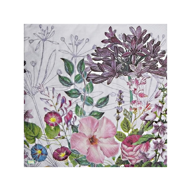 1 serviette Mix de Fleurs -3