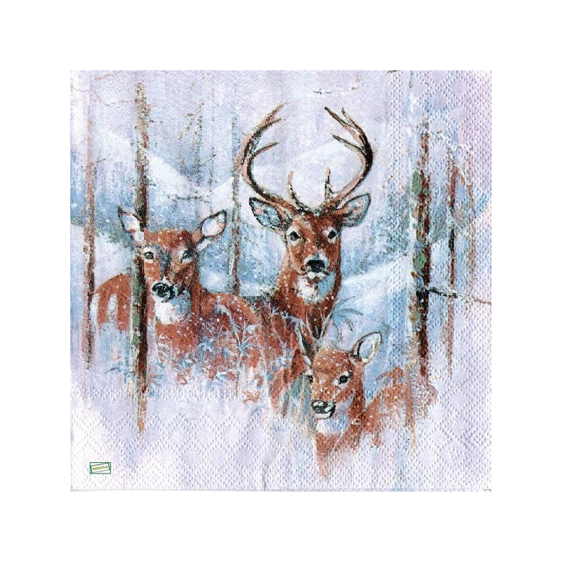 1 serviette Les Cerfs -3