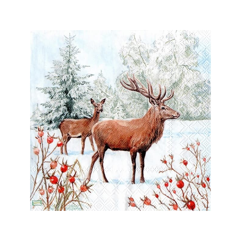 1 serviette Les Cerfs -18