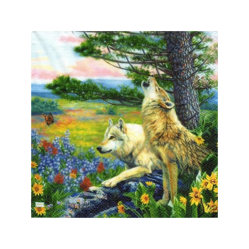 1serviette papier Les Loups-44