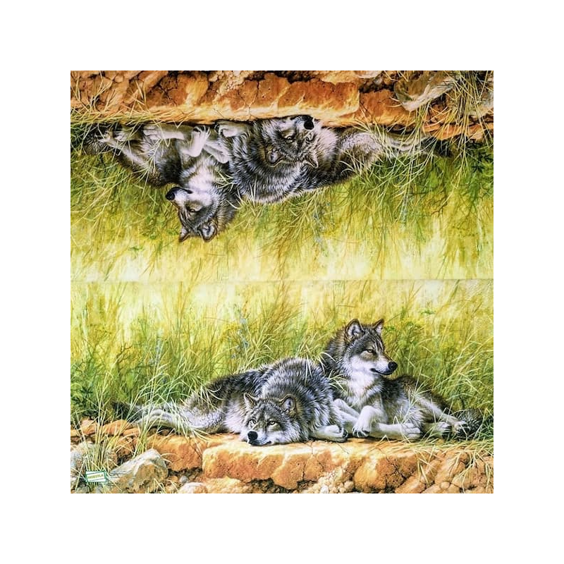 1serviette papier Les Loups-2