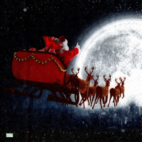 Scène enneigée,Paysage hivernal,Décor de neige,Tableau d'hiver,Horizons enneigés,la neige,découpage,collage,serviettage,flocons