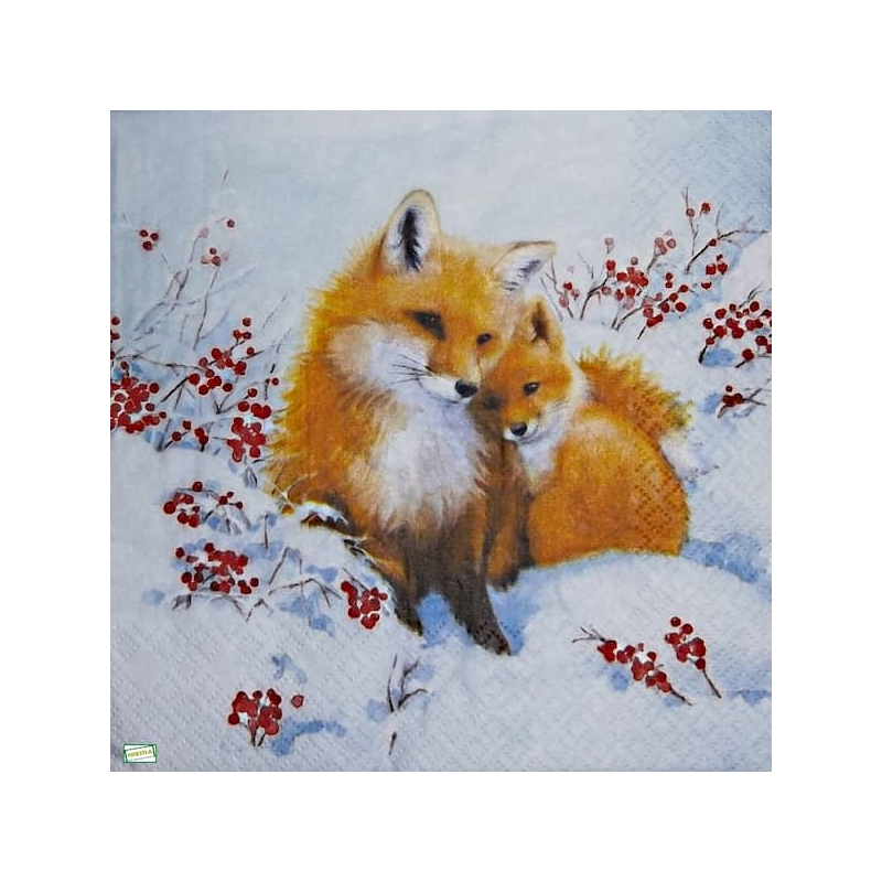 1 serviette Les Renards -59