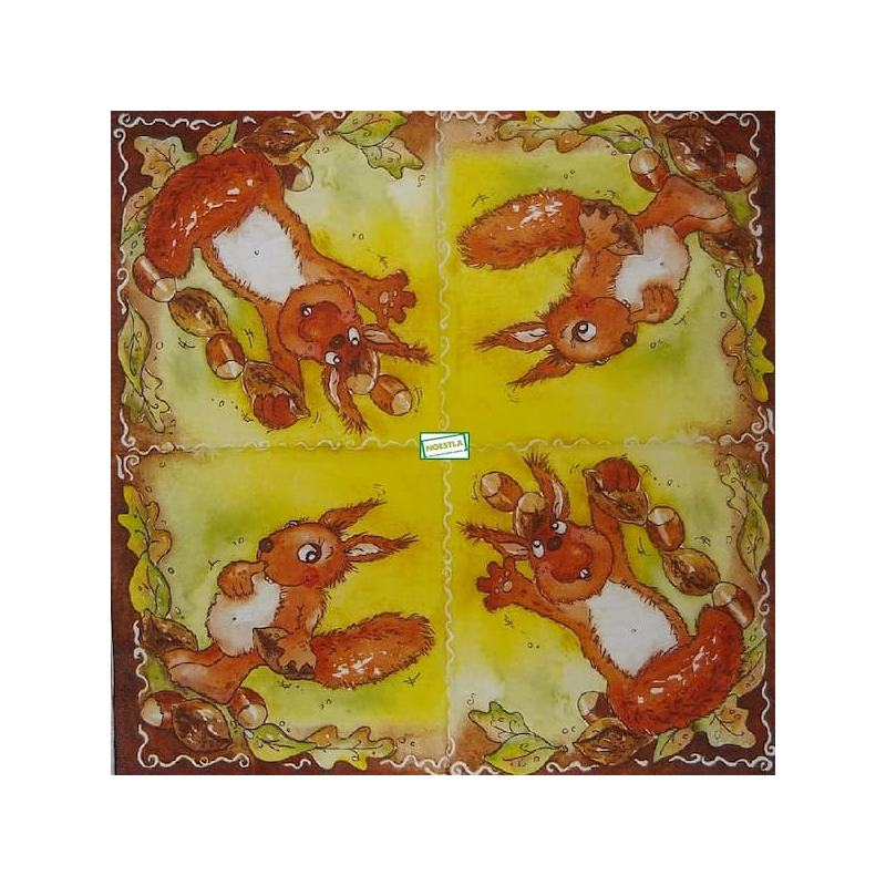 1 serviette L' écureuil -66