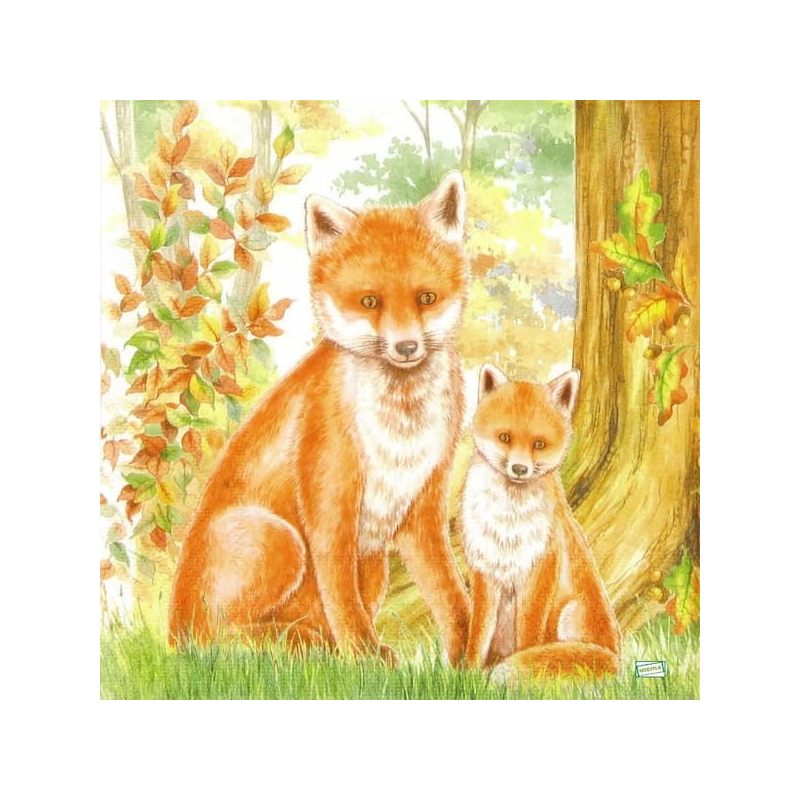 1 serviette Les Renards -82