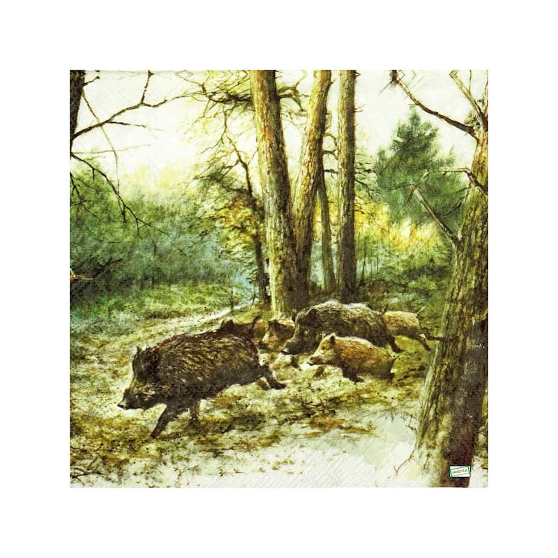 1 serviette Les Sangliers -150