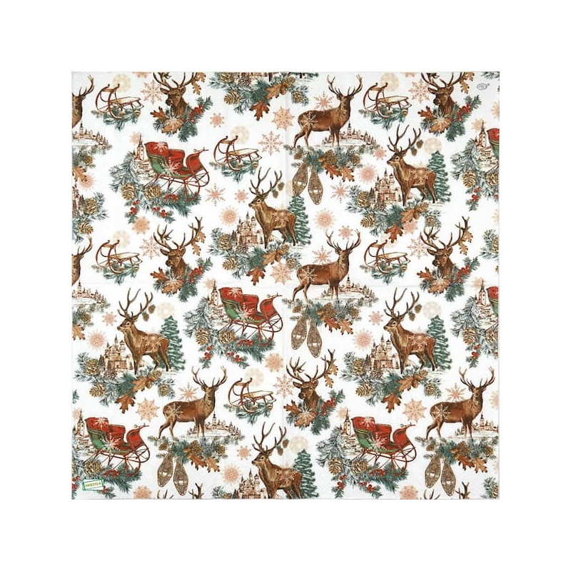1 serviette Les Cerfs -102