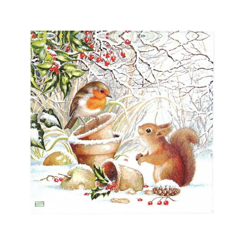 1 serviette L' écureuil -114