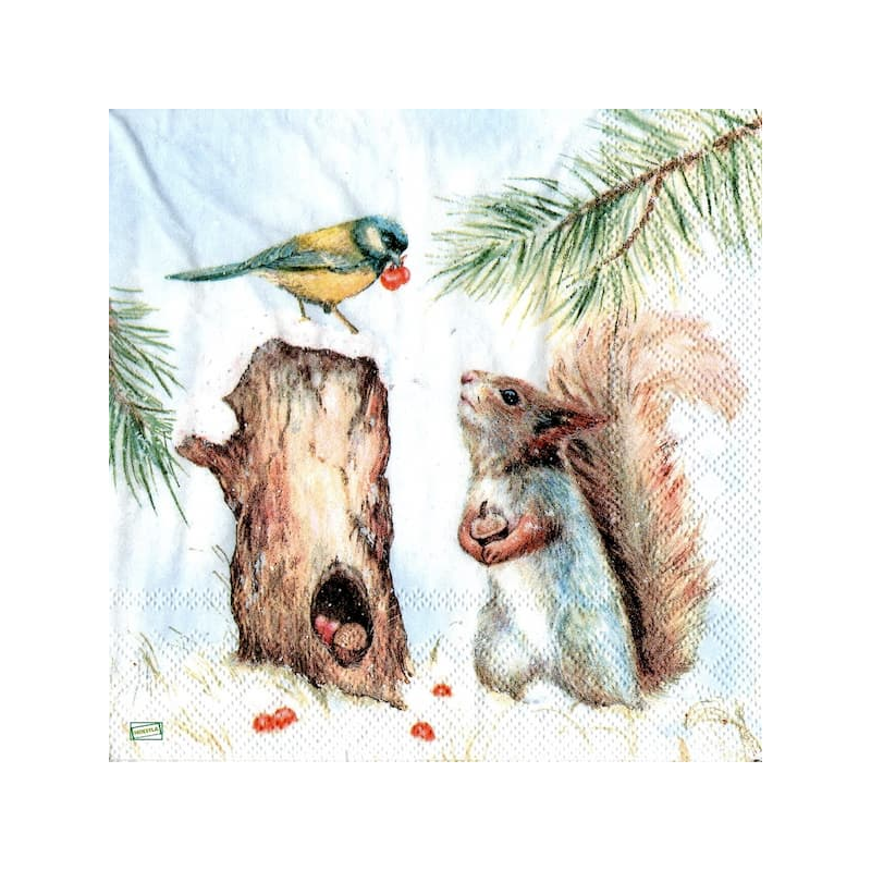 1 serviette L' écureuil -119