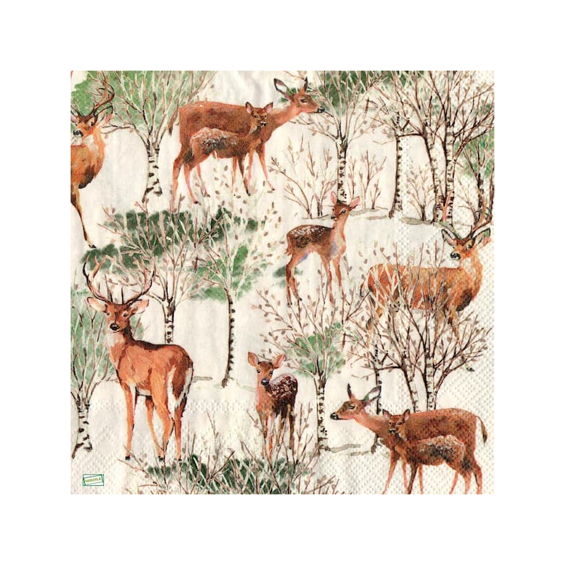 1 serviette Cerf Biche -133