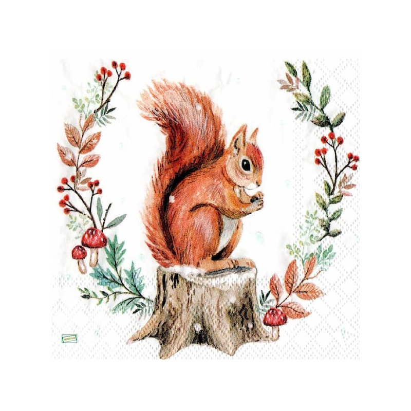 1 serviette L' écureuil -140