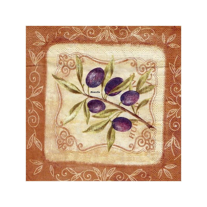 1serviette papier Olives-5