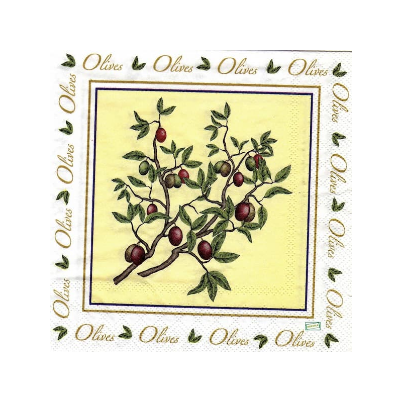 1serviette papier Olives-16
