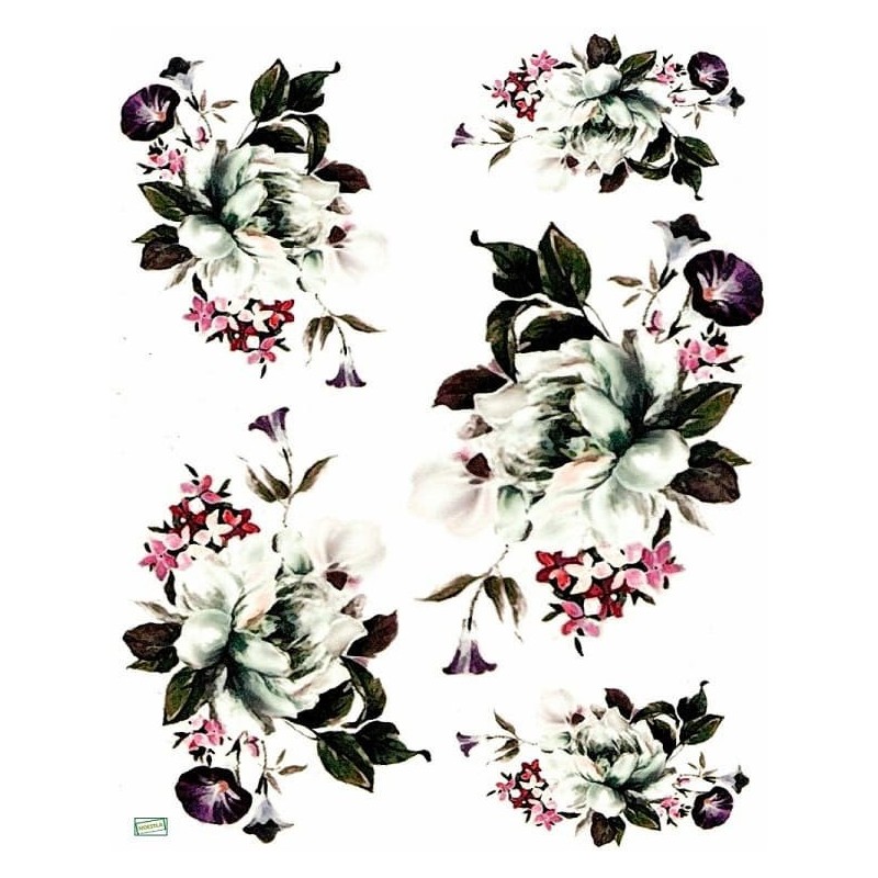 1papier de riz Fleurs-R117