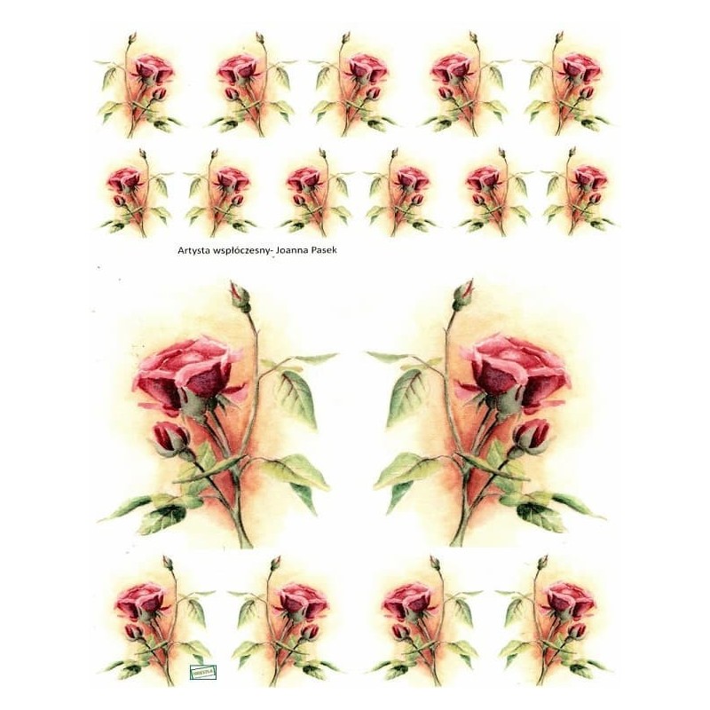 1papier riz Les Roses-R140