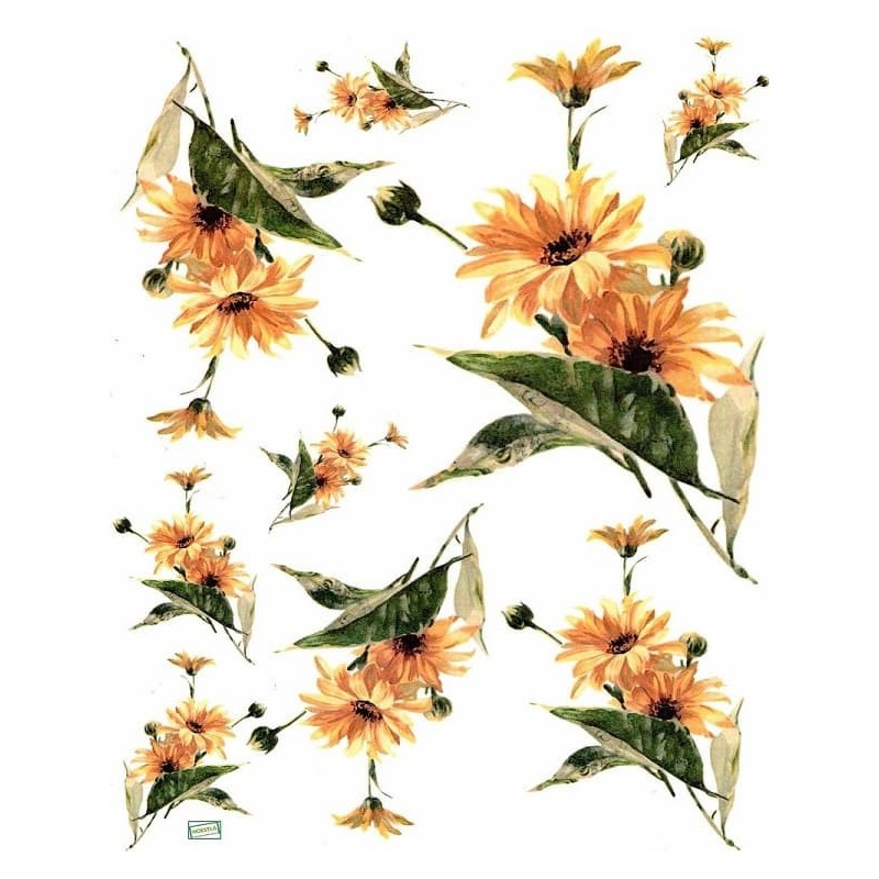 1papier riz Marguerites -R218