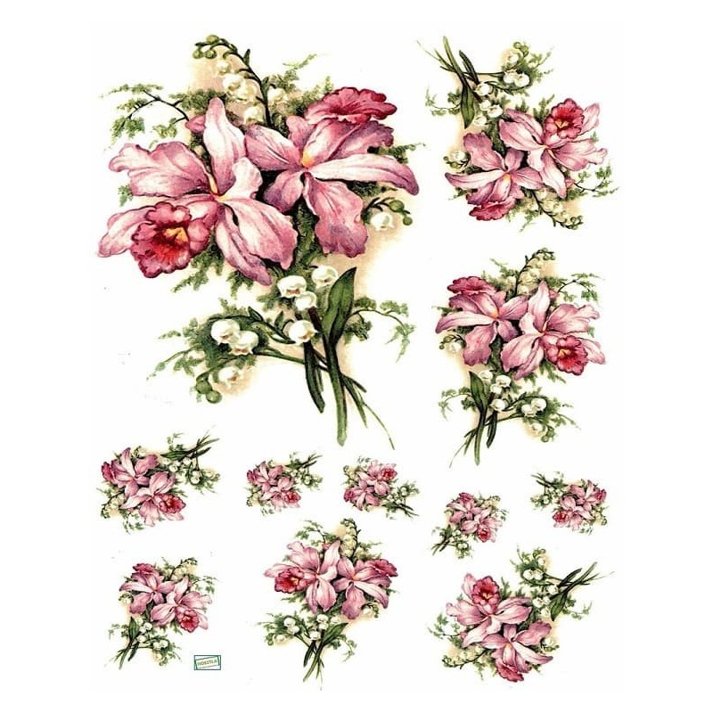 1papier de riz Fleurs -R220