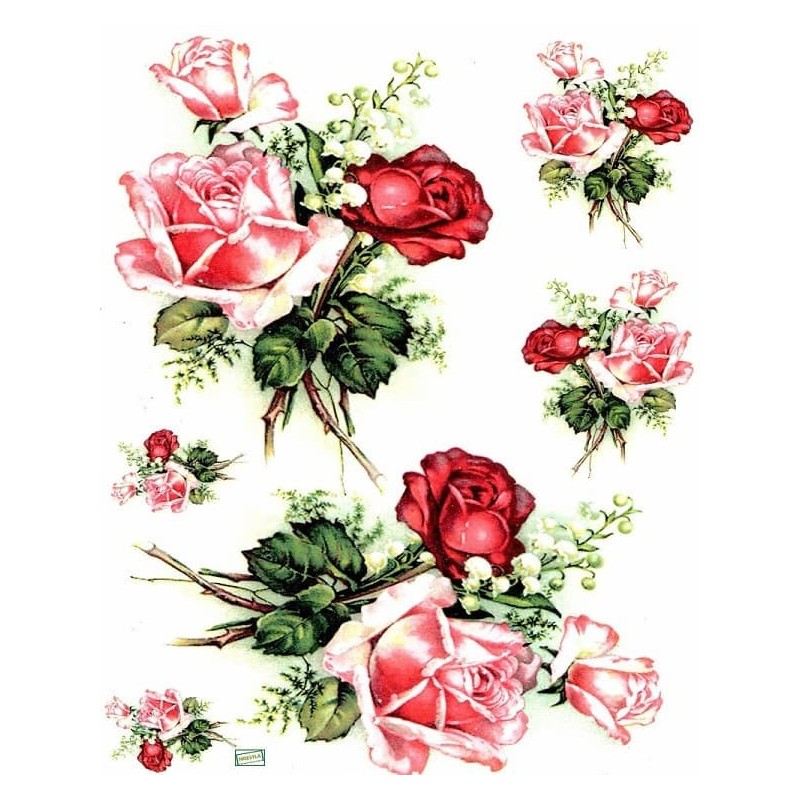 1papier riz Les Roses-R330