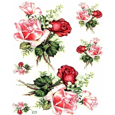 1papier riz Les Roses-R330