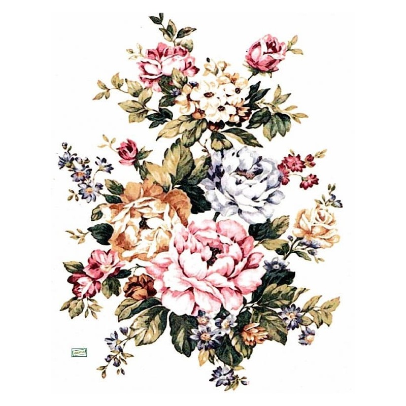 1 papier de riz Fleurs-R376