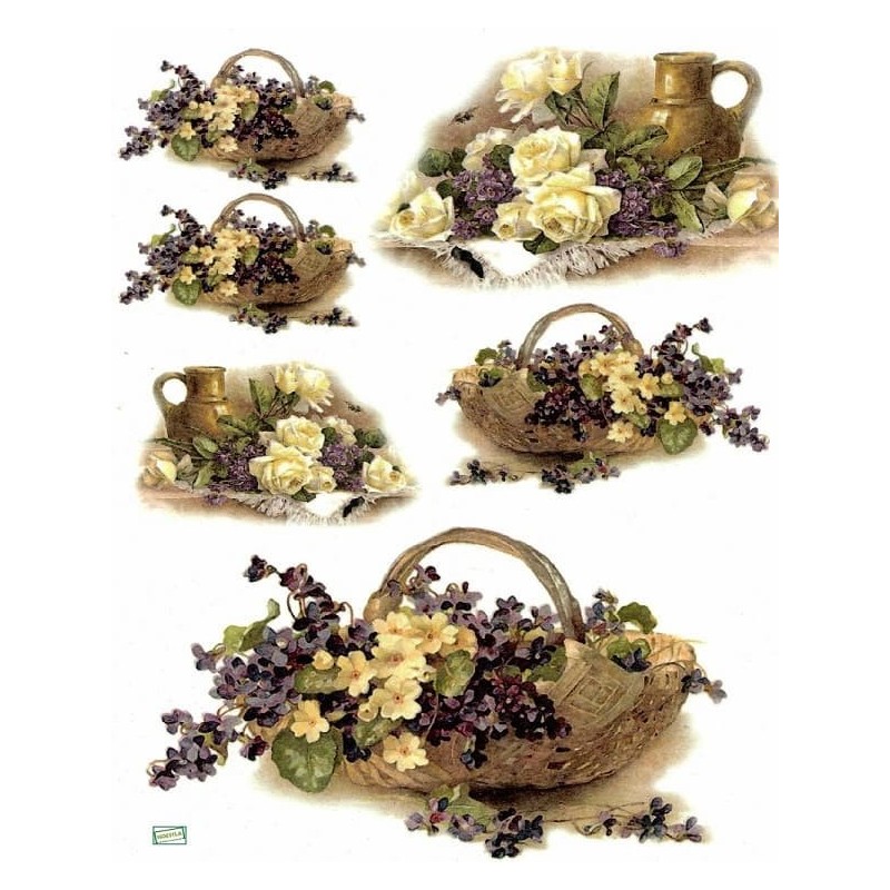 1papier de riz Fleurs-R388