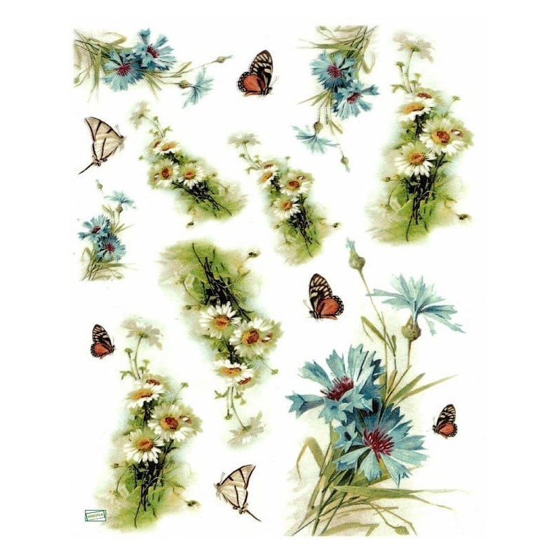 1papier de riz Fleurs-R563